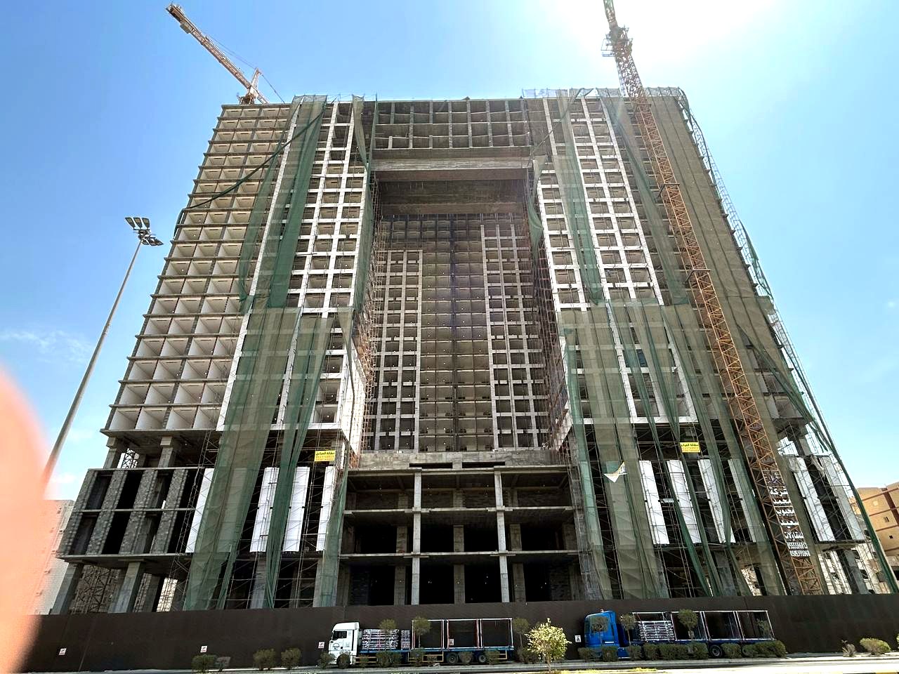 Commercial tower under construction, Jeddah