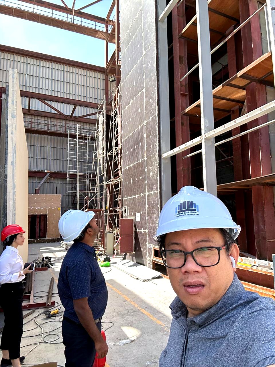 Independent testing consultants on site